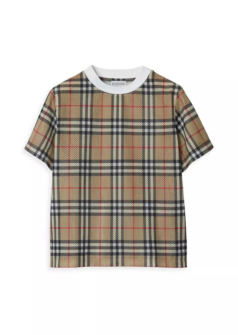 Burberry Little Kid's & Kid's Check Mesh T-Shirt