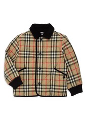 Burberry Little Kid's & Kid's Culford Quilted Archive Plaid Jacket