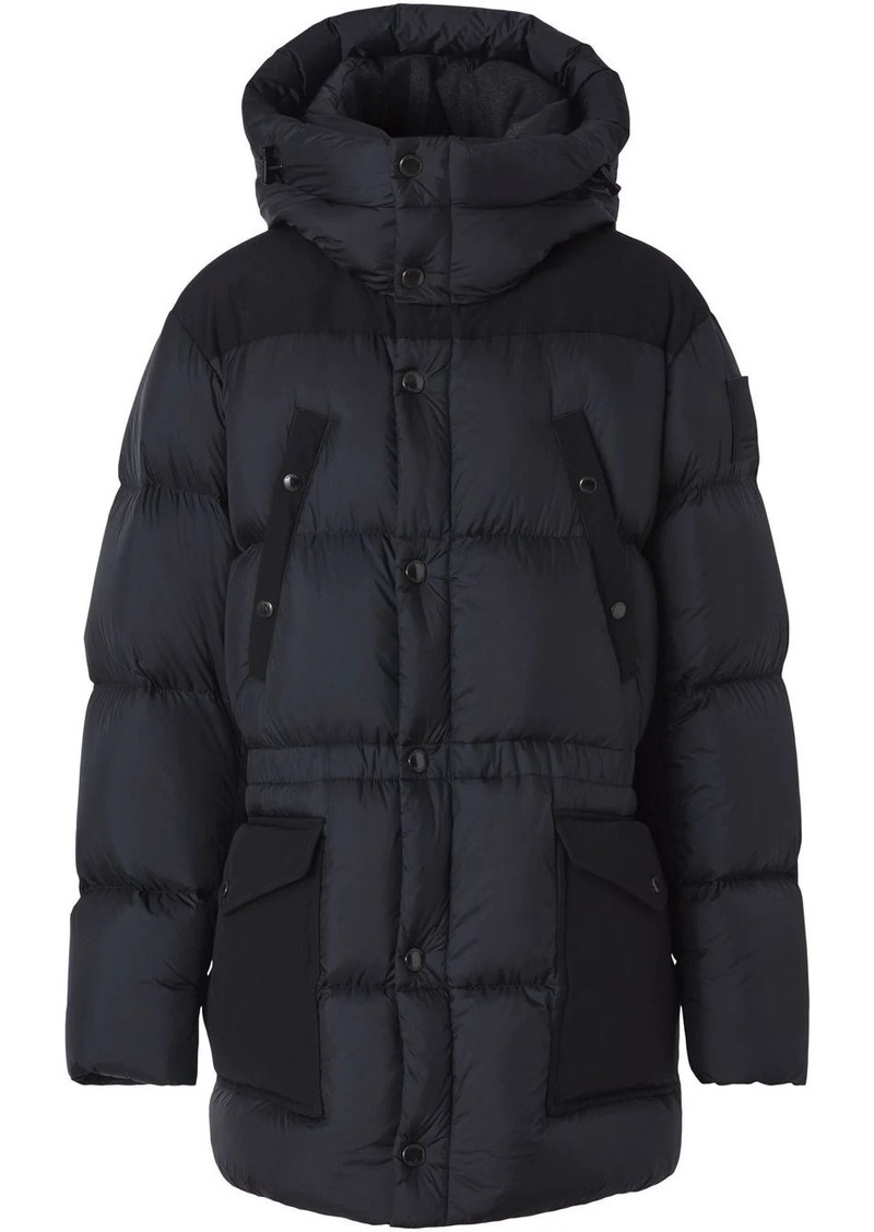 Burberry logo appliqué nylon puffer coat