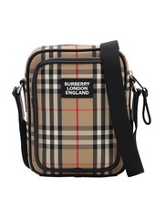 Burberry Logo Canvas Check Freddie Messenger Bag