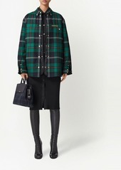 Burberry logo-embroidered check overshirt