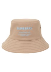 Burberry Logo Embroidered Cotton Bucket Hat