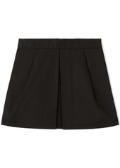 Burberry logo-embroidered cotton twill skirt