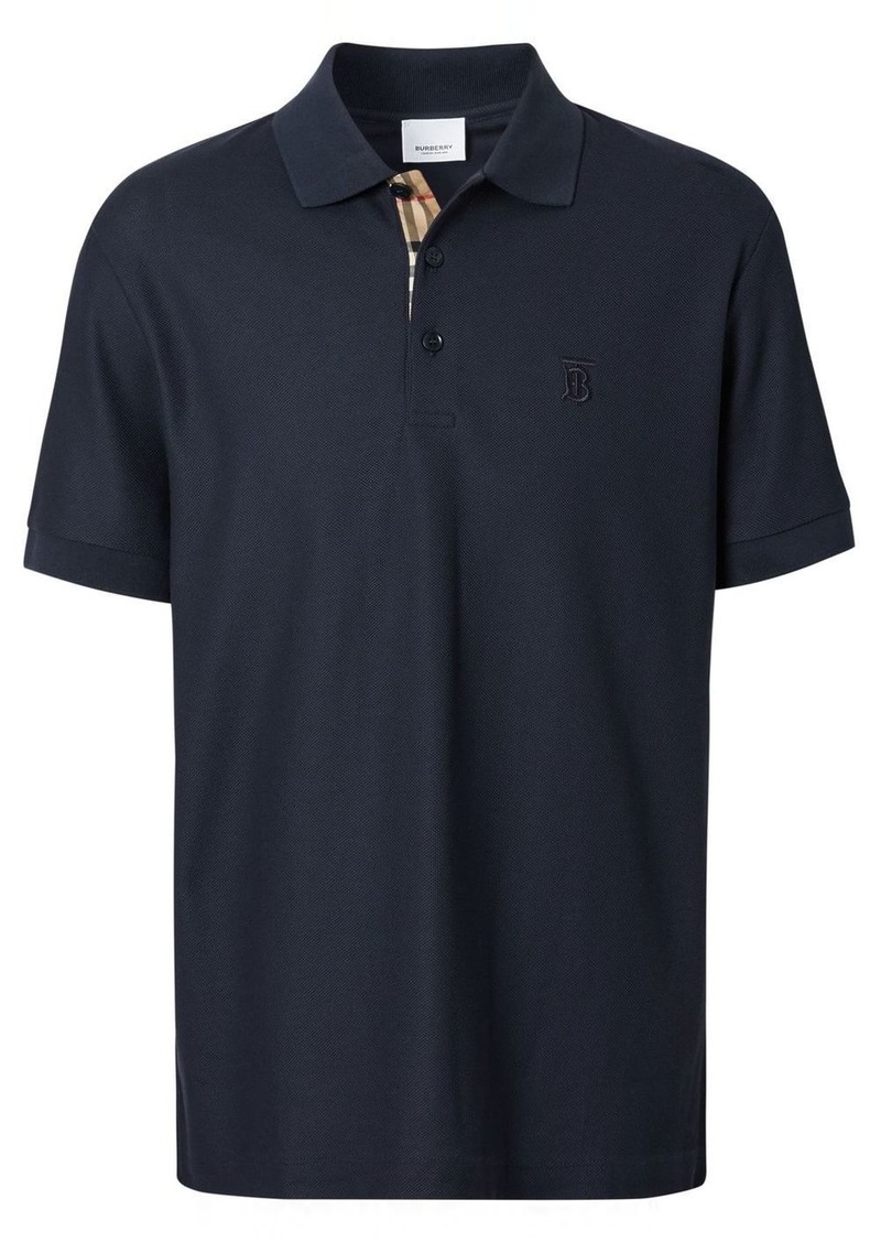 Burberry logo-embroidered polo shirt