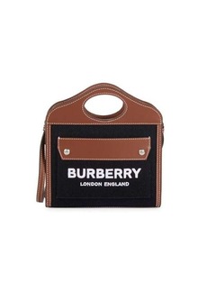 Burberry Logo Leather Trim Crossbody Bag