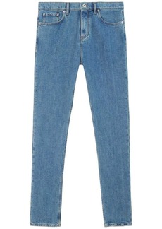 Burberry logo-patch mid-rise straight-leg jeans