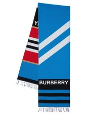 Burberry Logo Wool & Cotton Scarf