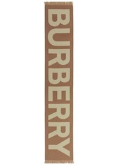 Burberry logo wool jacquard scarf