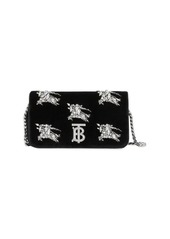 Burberry Lola Small Velvet Shoulder Bag