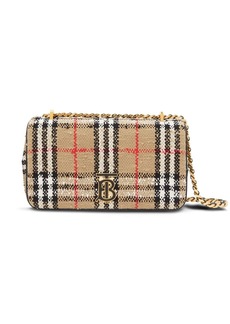 Burberry Lola Vintage-check bouclé shoulder bag