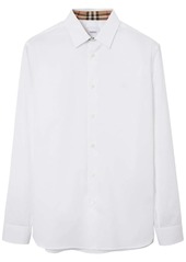 Burberry long-sleeved button-up cotton shirt