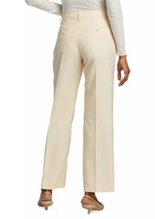 Burberry Lottie Wool Flat-Front Pants