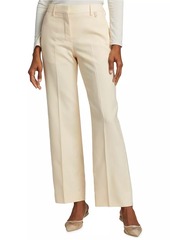 Burberry Lottie Wool Flat-Front Pants