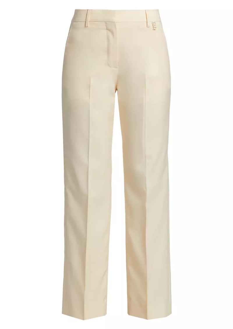 Burberry Lottie Wool Flat-Front Pants