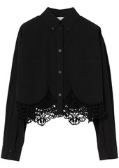 Burberry macramé cotton cropped shirt