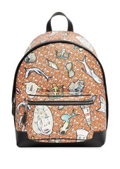 Burberry marine-print E-canvas backpack