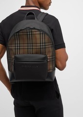 Burberry Men's Check and Mesh Backpack