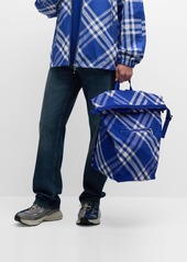 Burberry Men's Check Roll-Top Backpack