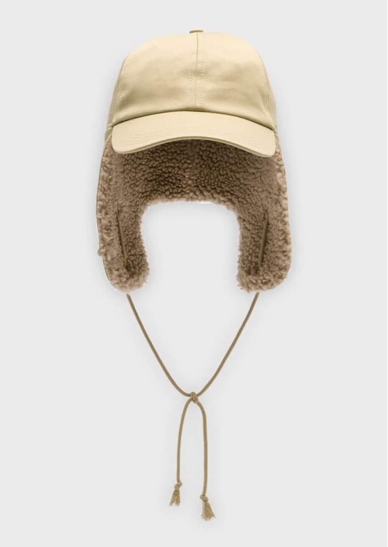 Burberry Men's Fleece Trim Trapper Hat