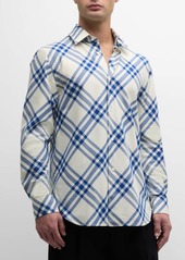 Burberry Men's Knight IP Check Button-Down Shirt