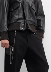 Burberry Men's Leather B Chain Zip Wallet
