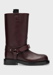 Burberry Men's Leather Saddle Low Boots