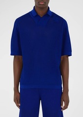 Burberry Men's Mesh Knit Polo Shirt