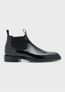 Burberry Men's Patent Leather Chelsea Boots