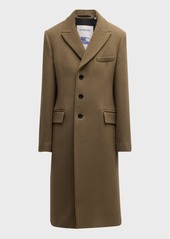 Burberry Men's Solid Wool Overcoat