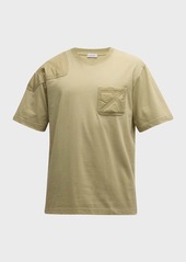 Burberry Men's T-Shirt with Tonal Check Patches