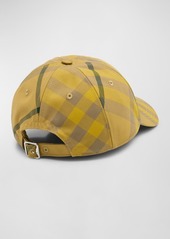 Burberry Men's Washed Check 6-Panel Baseball Hat