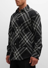 Burberry Men's Wool Check Overshirt