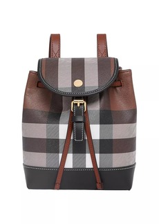 Burberry Micro Check Coated Canvas Backpack