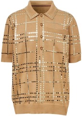 Burberry mirrored check jersey polo shirt
