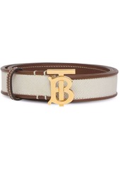 Burberry Monogram-buckle panelled belt