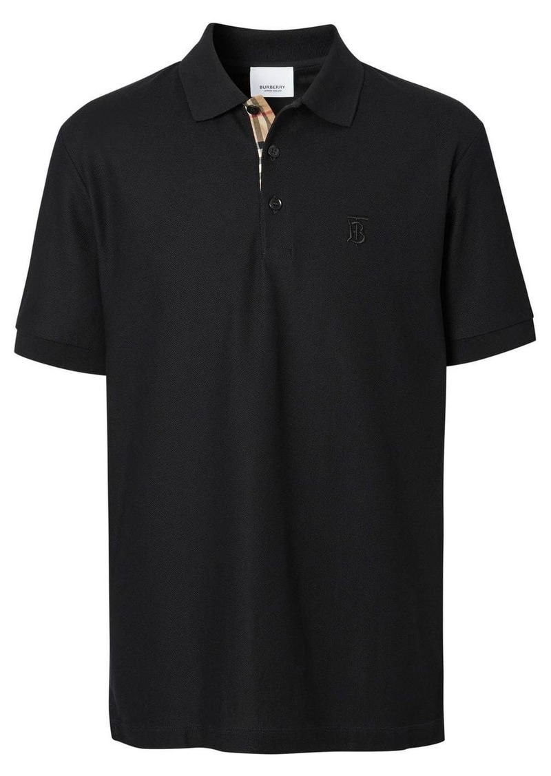 Burberry monogram cotton piqué polo shirt