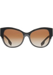 Burberry Monogram Detail Butterfly Frame Sunglasses