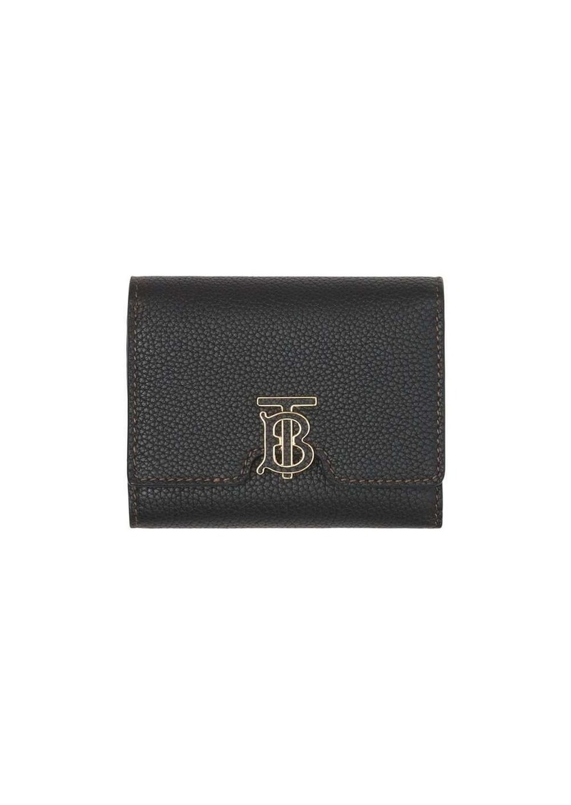 Burberry monogram grained leather wallet