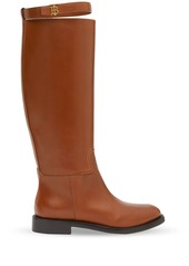Burberry monogram motif knee-high boots