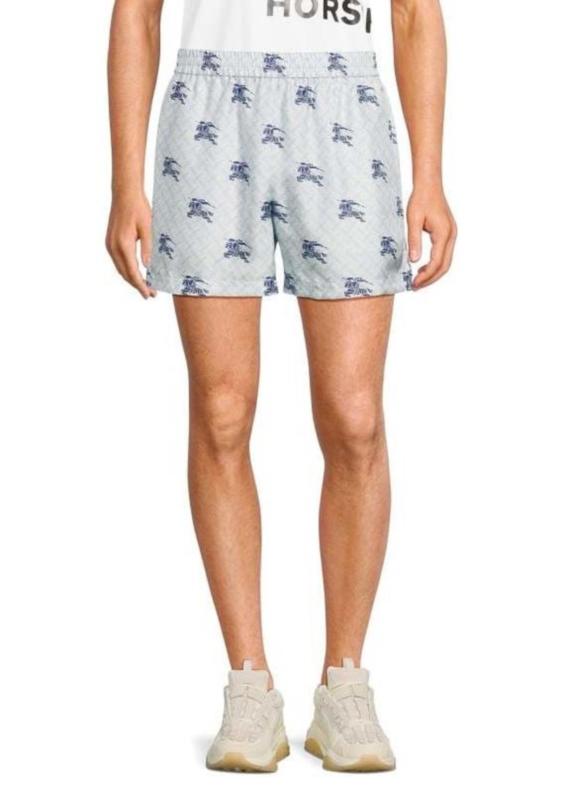 Burberry Monogram Print Silk Shorts