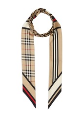 Burberry montage-print silk skinny scarf