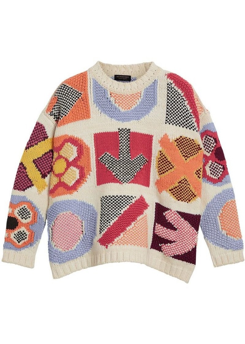 Burberry intarsia-knit jumper | Sweaters