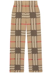 Burberry Pixel Check wide-leg trousers