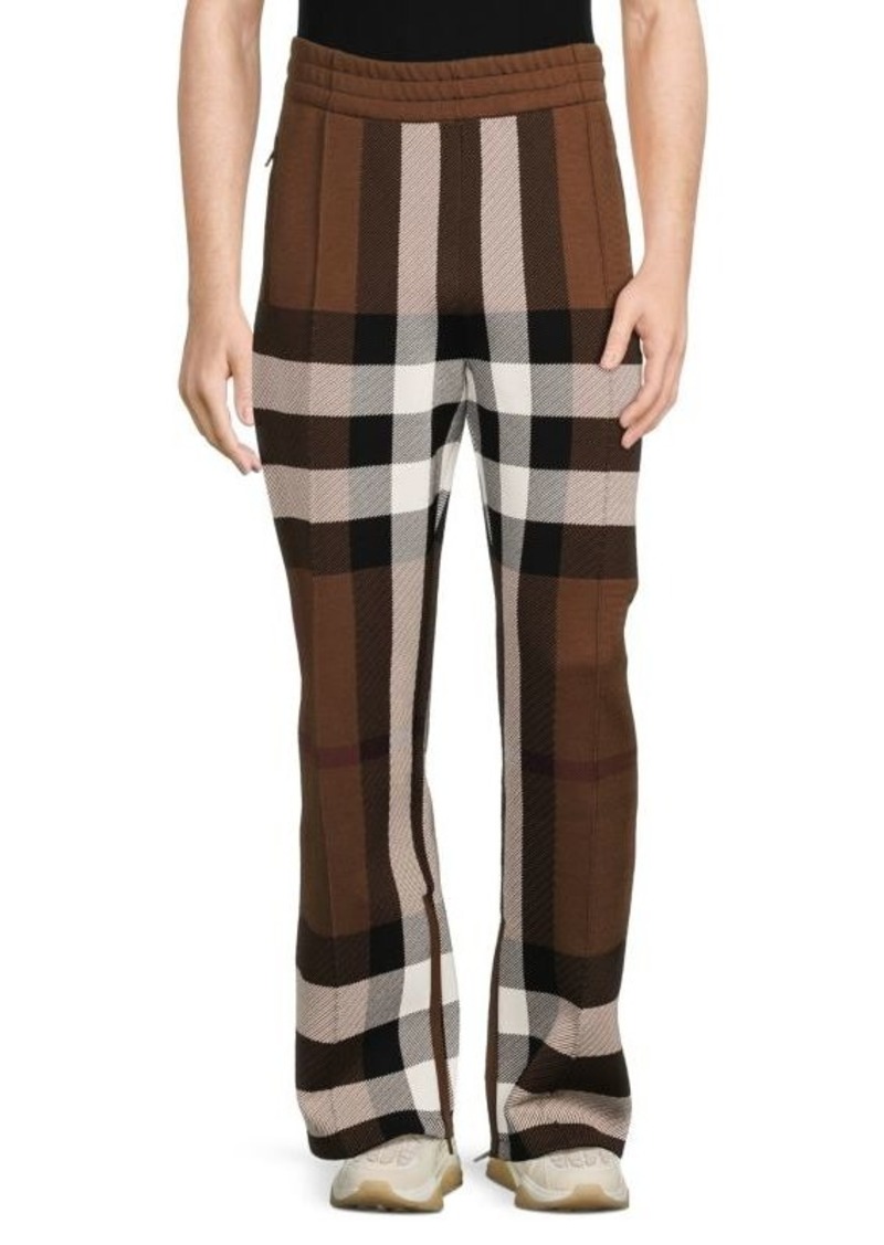 Burberry Plaid Knit Trousers