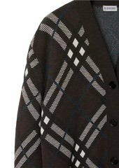 Burberry Plaid Wool-Blend Cardigan