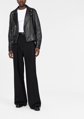 Burberry pleated wide-leg wool trousers