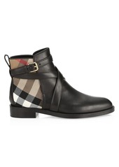 Burberry Pryle Vintage Check Leather Ankle Boots