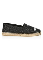 Burberry Horseferry-Print Quilted Leather Espadrilles