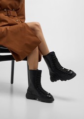 Burberry Ranger Leather Lace-Up Boots