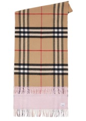 Burberry reversible check cashmere scarf